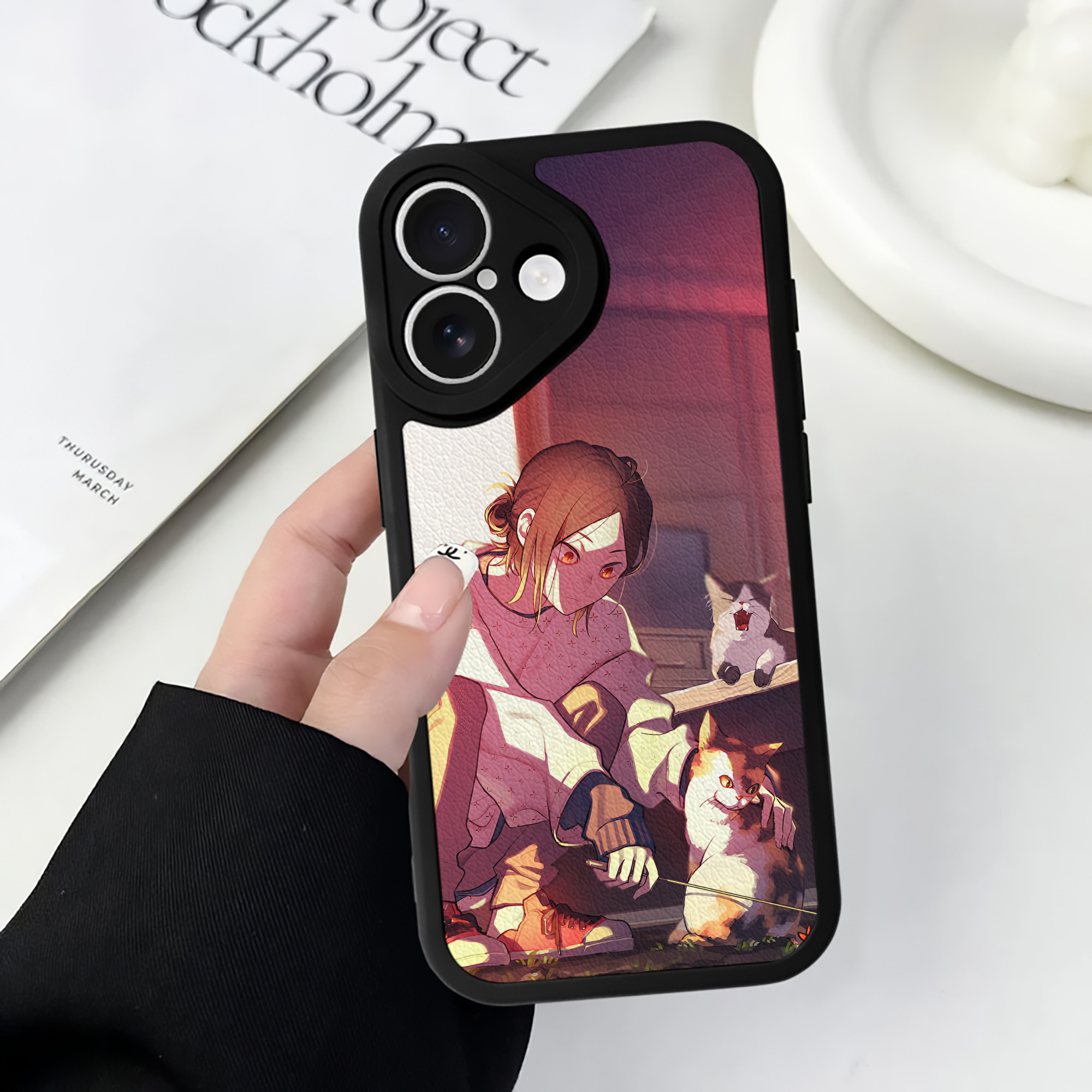 （画像用） ハイキュー!! Haikyu!! 【iPhone 16シリーズ対応】シリコンスマホケース（レザー調） 材質：シリコン